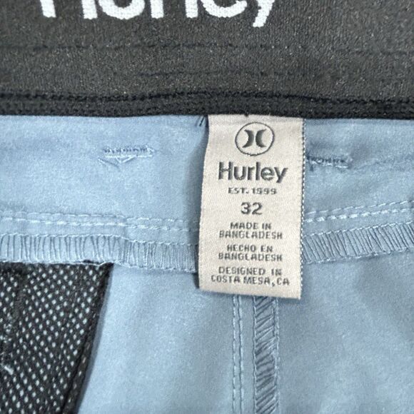 Hurley Jet Set Tech Pants Men Size 32 X 33 Blue Flat Front Comfort City Outdoor - Picture 4 of 14